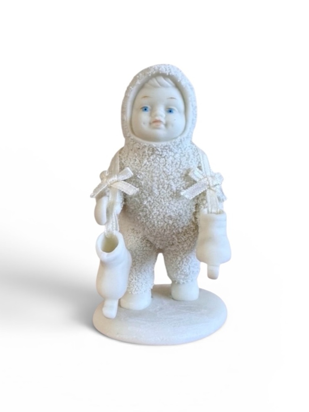 Department  56 Snowbabies Figurine "Let's Go Skating" 2002 Retired